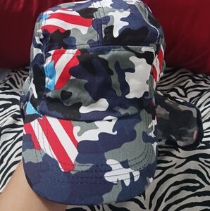 NEW Puertorican Camouflage Printed Men snap cap with cape hat